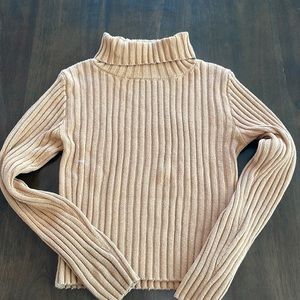 Basic tan turtleneck sweater from SHEIN. Size small